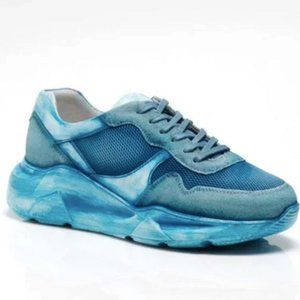 Free People Let's Wander Washed Sneaker (Women)  9US/39EU  Boardwalk Blue